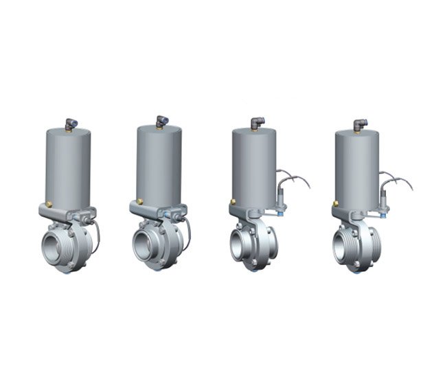 Pneumatic actuator with position sensor